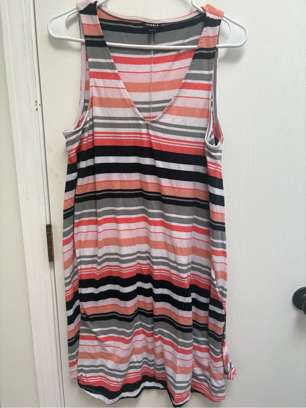 torrid striped dress — Coral, Black, Gray, Pink XL